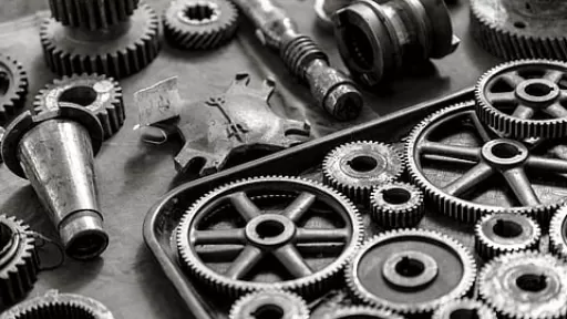 Gears on table.